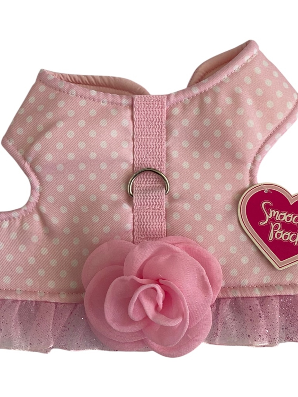 Smoochie Pooch x Petco Polka Dot Dog Harness Pink Size S